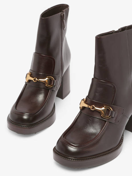 Bottines à Talon En Cuir Tamaris Rouge accessoires 41 vue secondaire 1