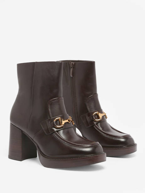 Bottines à Talon En Cuir Tamaris Rouge accessoires 41 vue secondaire 3