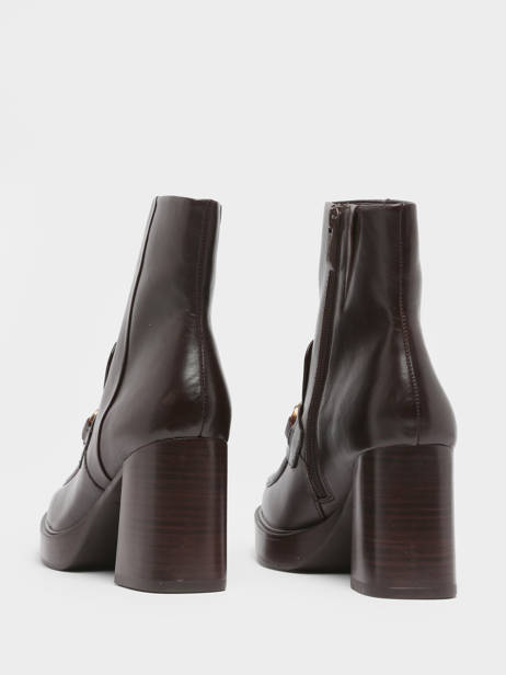 Bottines à Talon En Cuir Tamaris Rouge accessoires 41 vue secondaire 4