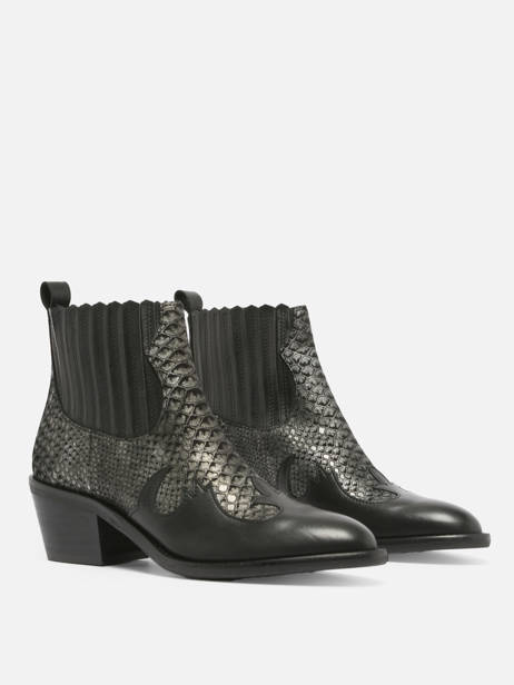 Santiags à Talon En Cuir Myma Noir accessoires 6746 vue secondaire 3