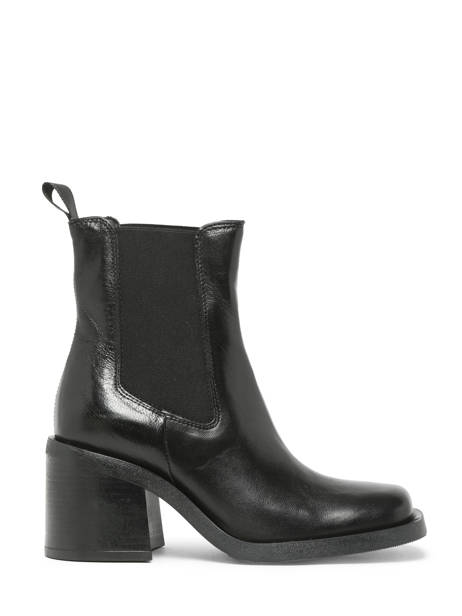 Chelsea Boots à Talon En Cuir Mjus Noir accessoires T77204