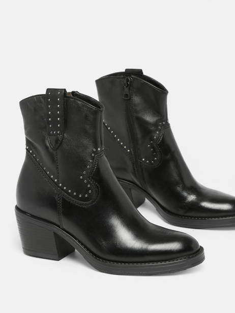 Boots à Talon En Cuir Mjus Noir accessoires T82203 vue secondaire 3