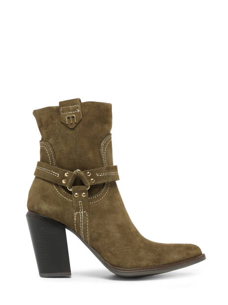 Santiags à Talon En Cuir Mjus Vert accessoires T76202 vue secondaire 1