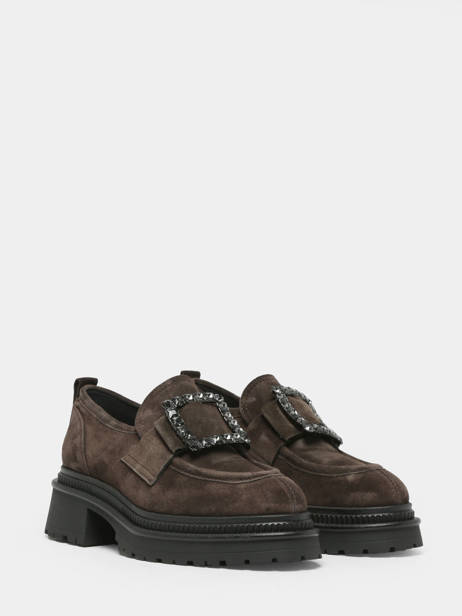 Mocassins En Cuir Alpe Marron accessoires 27261134 vue secondaire 3