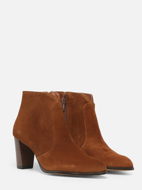 Boots à Talon En Cuir Arroba Marron accessoires 1129TP vue secondaire 3