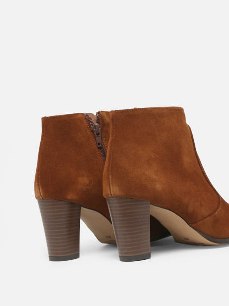 Boots à Talon En Cuir Arroba Marron accessoires 1129TP vue secondaire 4