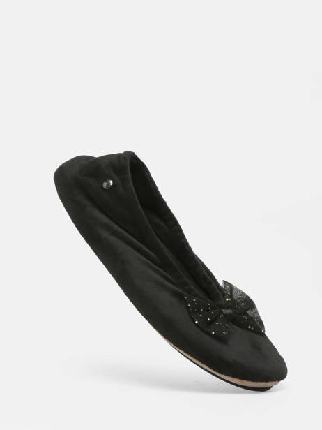 Chaussons Isotoner Noir accessoires 97381 vue secondaire 1