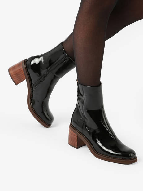 Bottines à Talon Rebabi En Cuir Mam'zelle Noir accessoires CSIXT40 vue secondaire 2
