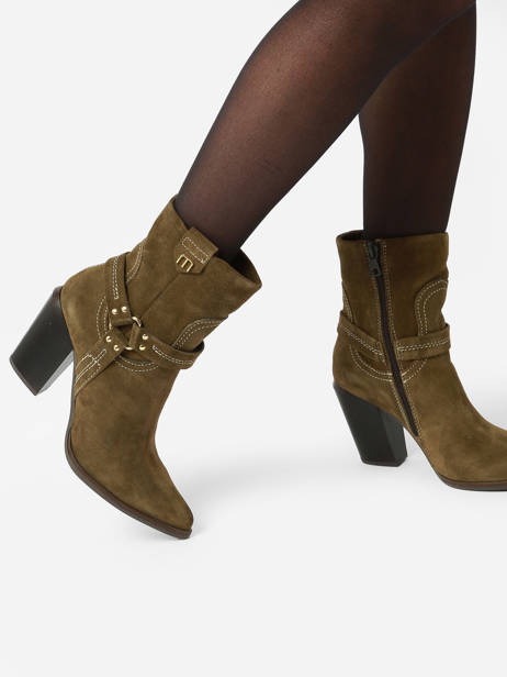 Santiags à Talon En Cuir Mjus Vert accessoires T76202 vue secondaire 3