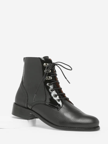 Boots En Cuir Rock and rose Noir accessoires CV5404 vue secondaire 1