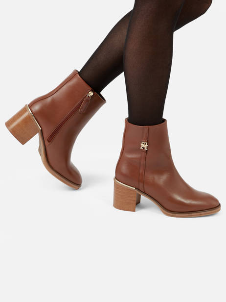 Bottines à Talon Tommy hilfiger Marron accessoires 7539GTU vue secondaire 2