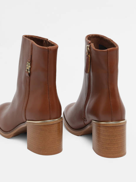Bottines à Talon Tommy hilfiger Marron accessoires 7539GTU vue secondaire 4