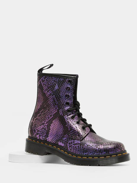 Bottines 1460 Viper En Cuir Dr martens Violet accessoires 31027719 vue secondaire 1