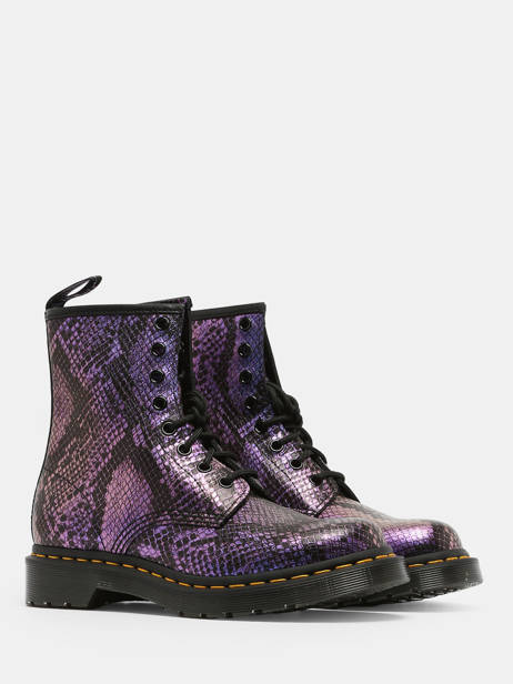 Bottines 1460 Viper En Cuir Dr martens Violet accessoires 31027719 vue secondaire 2