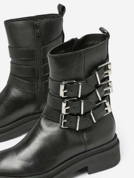 Boots Bennie En Cuir Ps poelman Noir accessoires BENNIE09 vue secondaire 1