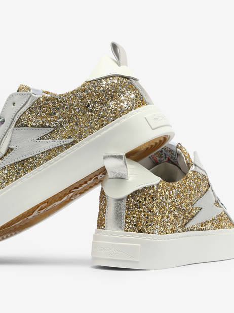Sneakers Viken En Cuir Semerdjian Or accessoires VIKE9586 vue secondaire 4