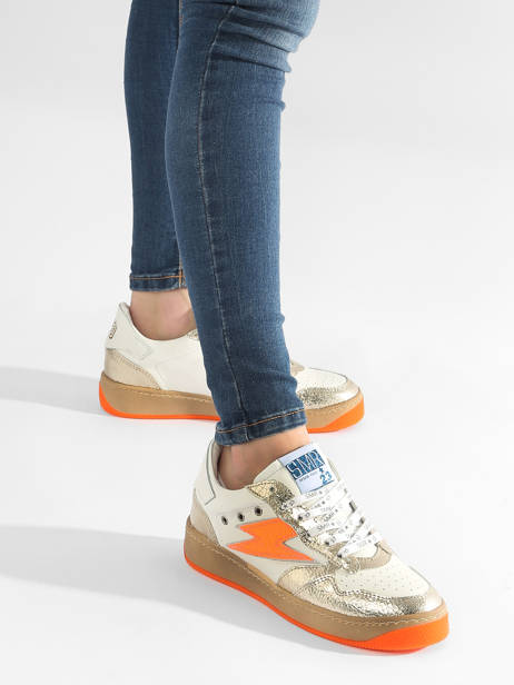 Sneakers Nune En Cuir Semerdjian Orange accessoires NUN11554 vue secondaire 2