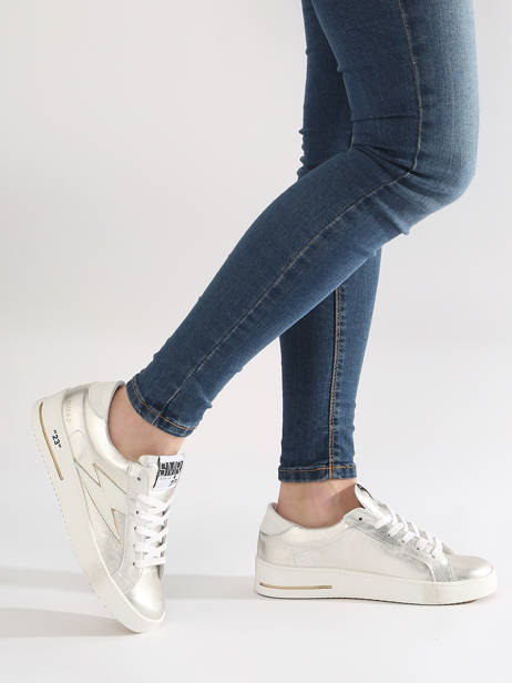 Sneakers Maya En Cuir Semerdjian Argent accessoires MAYA7992 vue secondaire 2