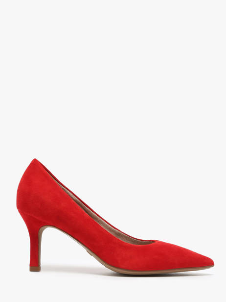 Escarpins En Cuir Tamaris Rouge accessoires 40