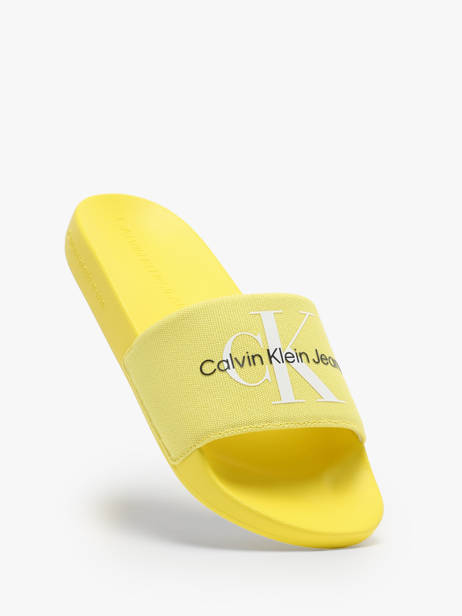 Claquettes Calvin klein jeans Jaune accessoires 1030LJ vue secondaire 1