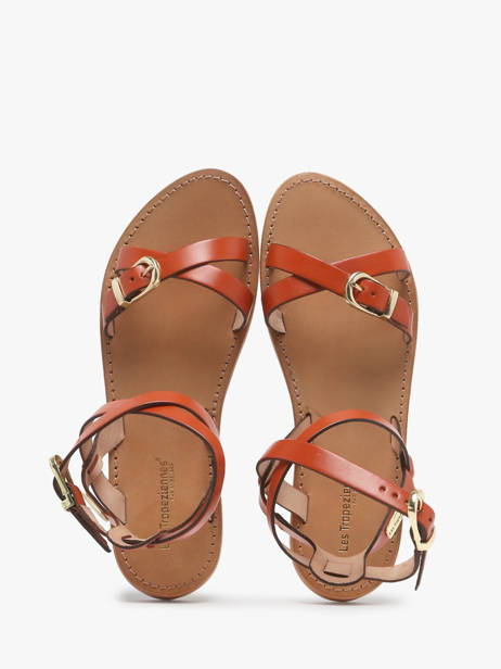 Sandales Hepana En Cuir Les tropeziennes Rouge accessoires HEPANA vue secondaire 1