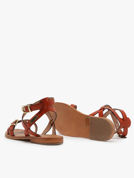 Sandales Hepana En Cuir Les tropeziennes Rouge accessoires HEPANA vue secondaire 4