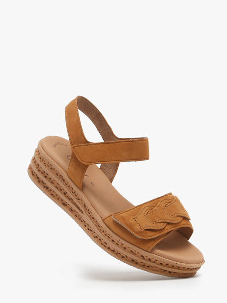 Sandales Semelle Compensée En Cuir Gabor Marron accessoires 14 vue secondaire 1