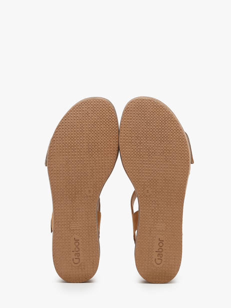 Sandales Semelle Compensée En Cuir Gabor Marron accessoires 14 vue secondaire 3