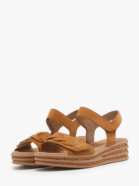 Sandales Semelle Compensée En Cuir Gabor Marron accessoires 14 vue secondaire 4