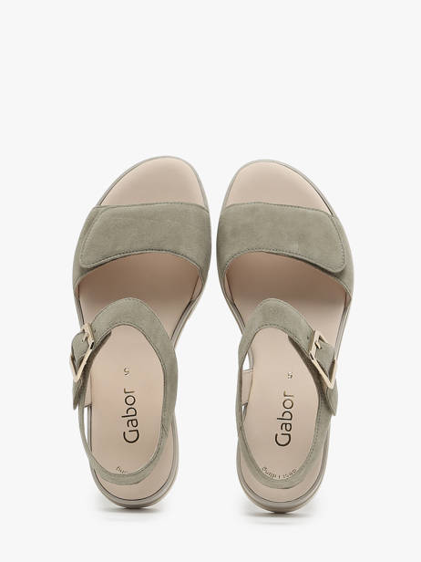 Sandales En Cuir Gabor Vert accessoires 11 vue secondaire 2