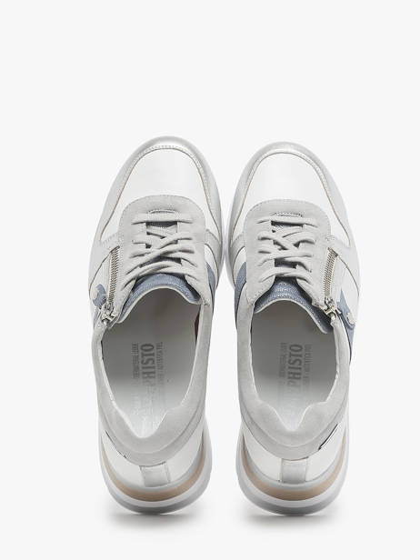 Sneakers Talon Compensé En Cuir Mephisto Argent accessoires P5144718 vue secondaire 2