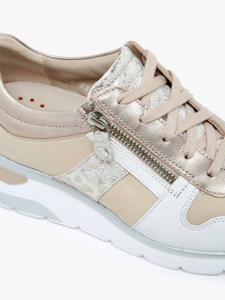 Sneakers Talon Compensé En Cuir Mephisto Blanc accessoires P5144719 vue secondaire 1