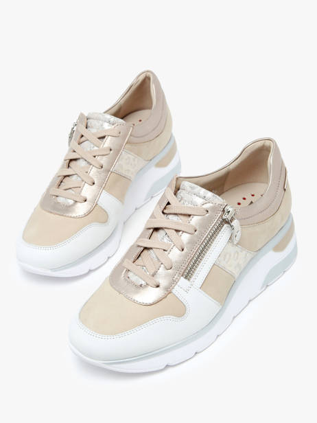 Sneakers Talon Compensé En Cuir Mephisto Blanc accessoires P5144719 vue secondaire 2