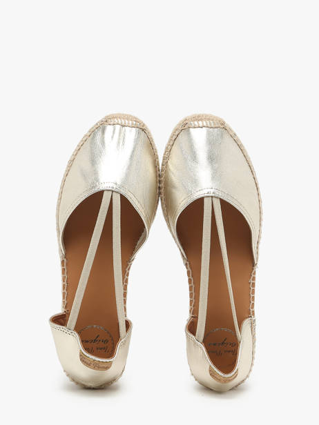 Espadrilles En Cuir Toni pons Or accessoires P vue secondaire 2