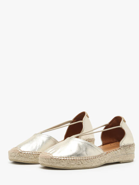 Espadrilles En Cuir Toni pons Or accessoires P vue secondaire 4