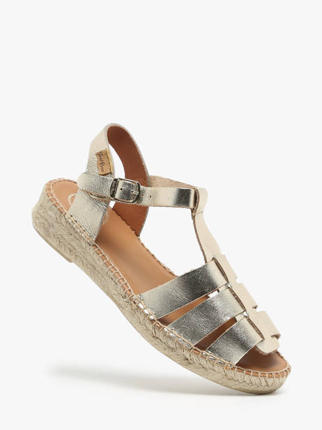 Sandales En Cuir Toni pons Or accessoires EMMA vue secondaire 1