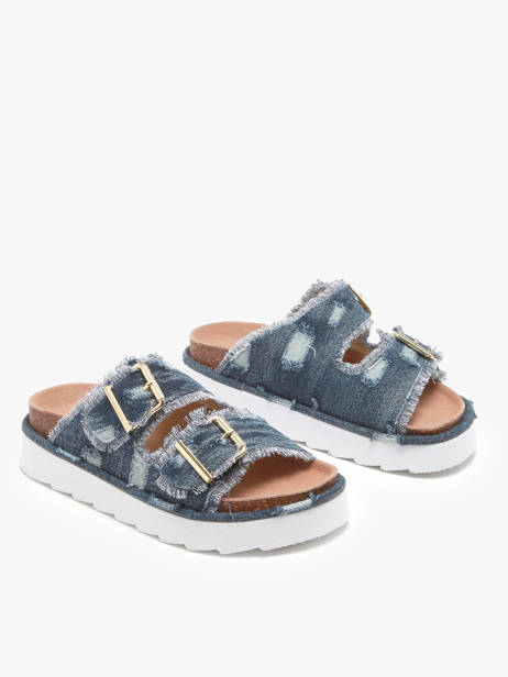 Mules Colors of california Bleu accessoires HCSTOY44 vue secondaire 2