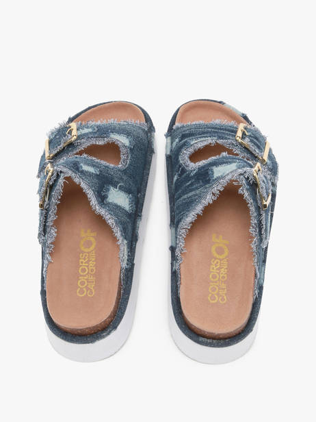 Mules Colors of california Bleu accessoires HCSTOY44 vue secondaire 3