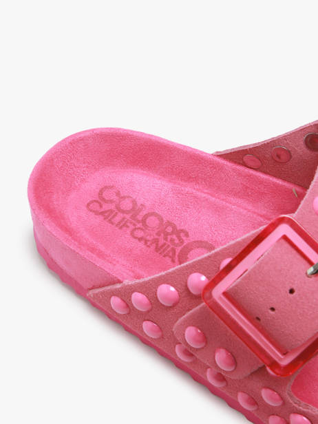 Mules En Cuir Colors of california Rose accessoires HCBIO405 vue secondaire 1