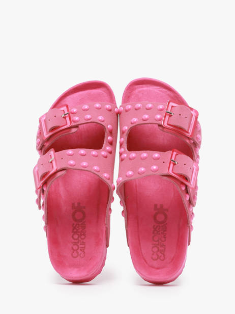 Mules En Cuir Colors of california Rose accessoires HCBIO405 vue secondaire 3