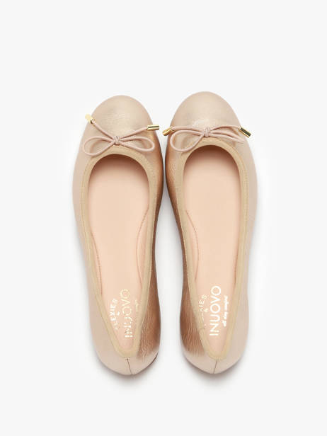 Ballerines En Cuir Inuovo Or accessoires B16003 vue secondaire 2