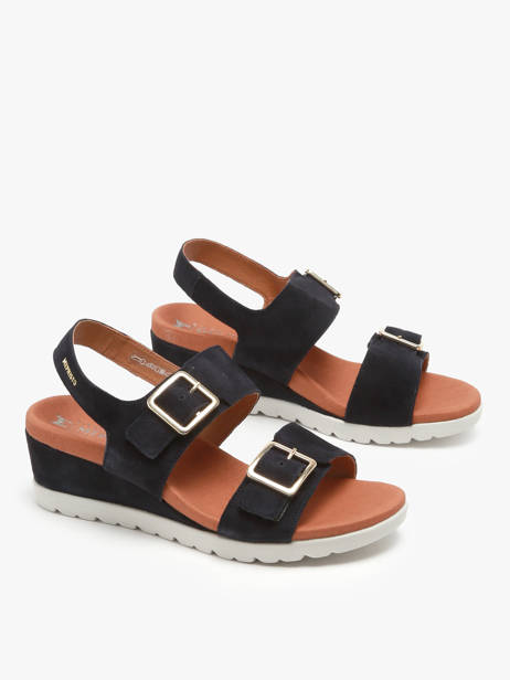 Sandales Velcro En Cuir Mephisto Bleu accessoires P5145186 vue secondaire 3