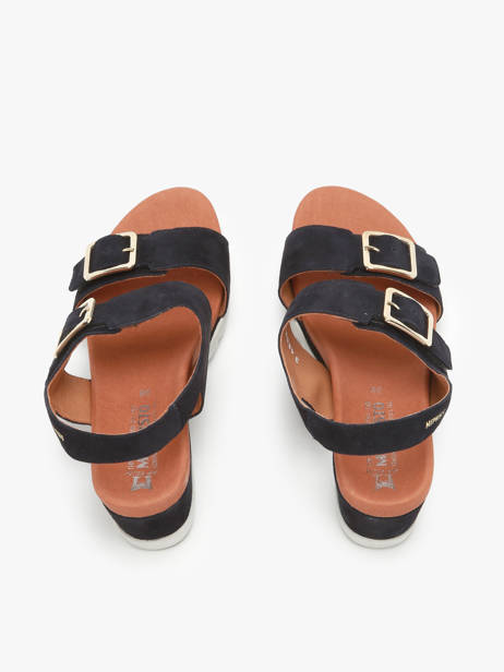Sandales Velcro En Cuir Mephisto Bleu accessoires P5145186 vue secondaire 4