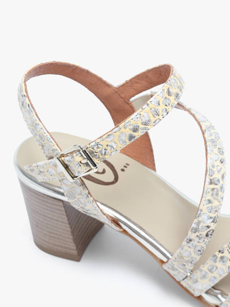 Sandales à Talon En Cuir Rock and rose Beige accessoires 1235TP vue secondaire 1
