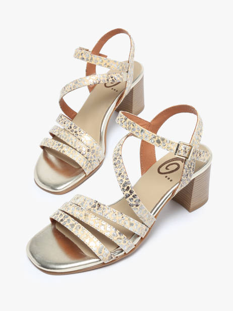 Sandales à Talon En Cuir Rock and rose Beige accessoires 1235TP vue secondaire 3