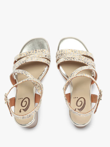 Sandales à Talon En Cuir Rock and rose Beige accessoires 1235TP vue secondaire 4