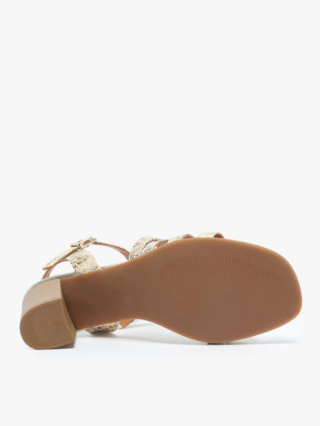 Sandales à Talon En Cuir Rock and rose Beige accessoires 1235TP vue secondaire 5