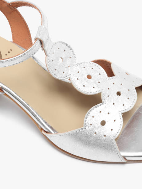 Sandales à Talon En Cuir Rock and rose Argent accessoires 1234TF vue secondaire 1