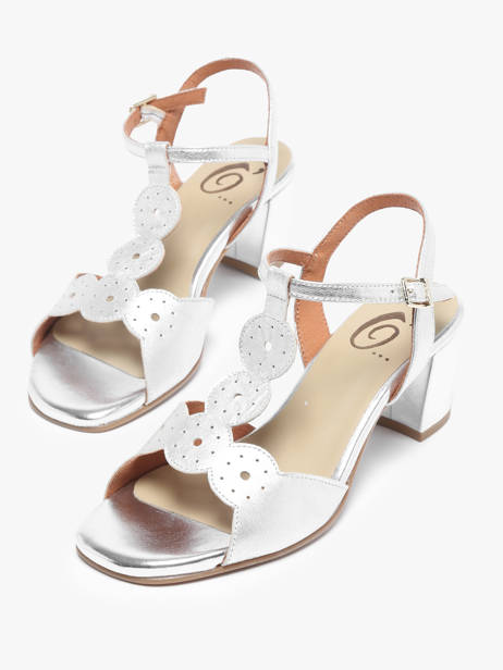 Sandales à Talon En Cuir Rock and rose Argent accessoires 1234TF vue secondaire 3