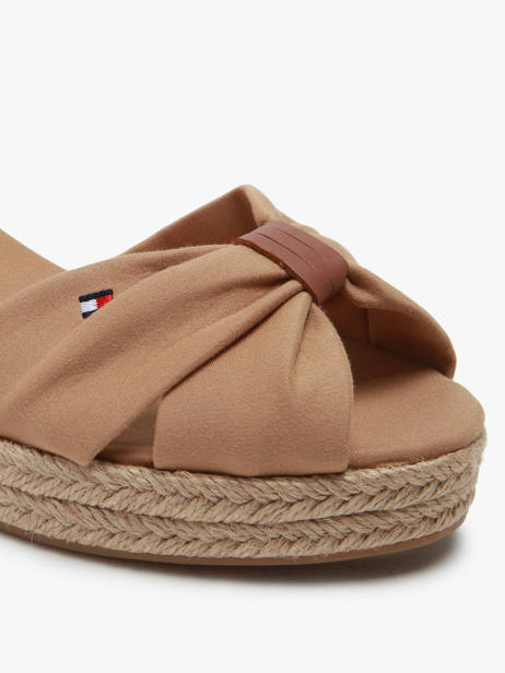 Sandales Semelle Compensée Tommy hilfiger Beige accessoires 4785RBL vue secondaire 1